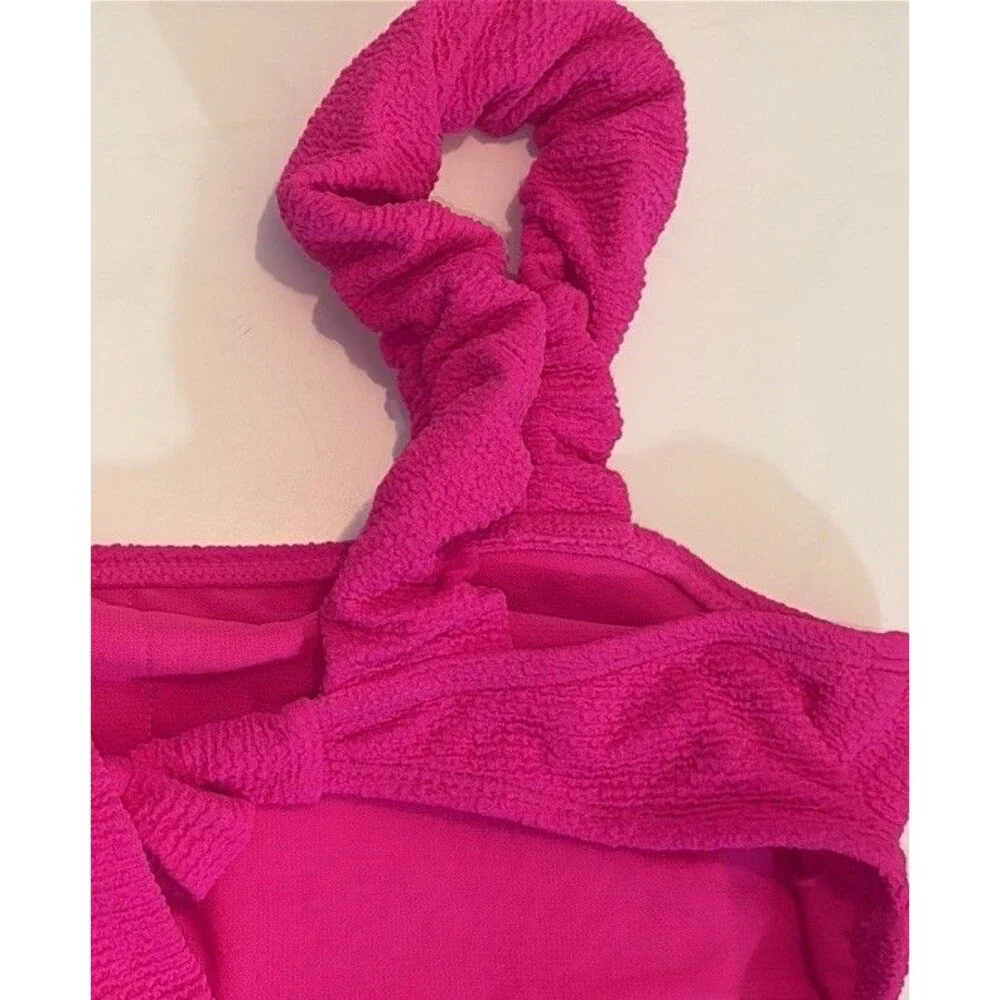GB Gianni bini Girls Sz 16 2 Piece Bikini Brightest Berry Scrunchie Strap Swim